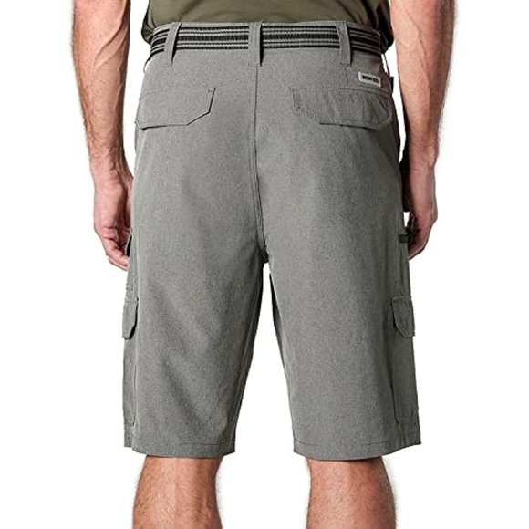 IRON CLOTHING Men Belted Stretch Microfiber Cargo Short - Picture 4 of 5